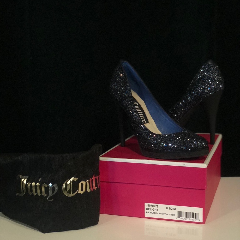 Juicy Couture Sparkly Glitter Heels